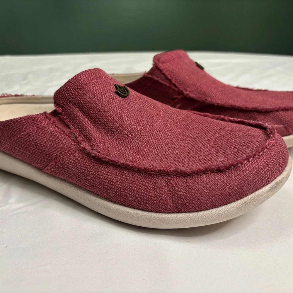 Spenco Shoes Womens 12 B Siesta Prana Mule Pink Canvas Casual Comfort Closed Toe - Picture 4 of 10